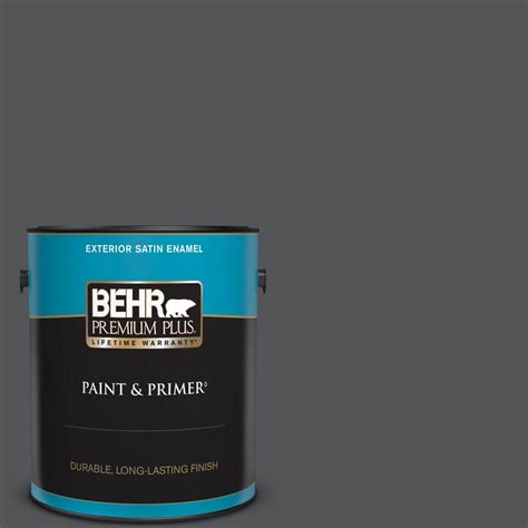 BEHR PREMIUM PLUS 1 Gal N510 6 Orion Gray Satin Enamel Exterior Paint