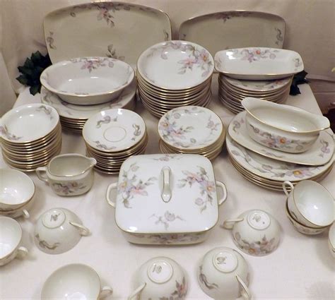 40's Porcelain China Dinnerware Set for 10 / 12 Epiag Aich 88 pcs by