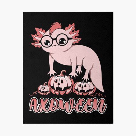 Axolotl Halloween Costume Axoween Axolotl Lovers Art Board Print