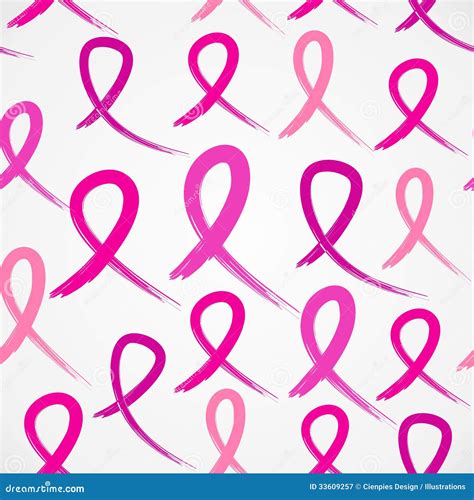 Breast Cancer Awareness Pink Ribbons Seamless Pattern Eps10 File