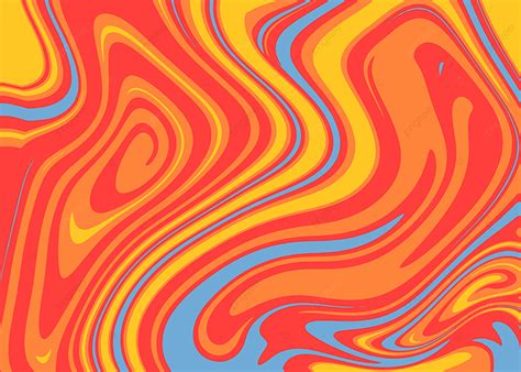 Red Orange Yellow Blue Wave Multi Colored Funky Background Red Orange