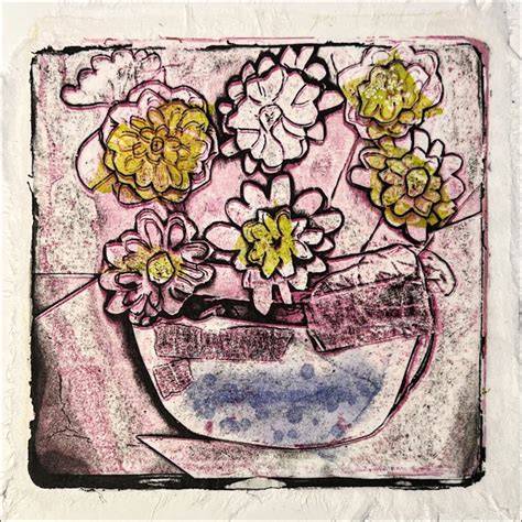 Workshop Collagraph Gelatin Plate Monoprints At Barbara Ford Doyle
