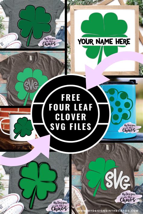 Free Four Leaf Clover SVG Files - My Designs In the Chaos