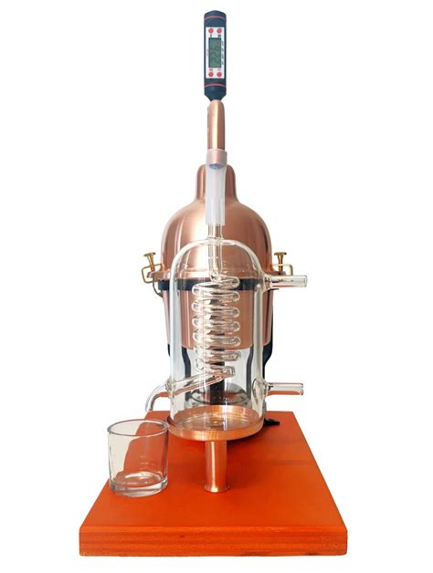 Essential Oil And Hydrolate Distiller In Copper With Glass Condensation