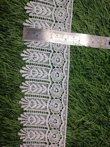 White Polyester Gpo Fancy Laces For Garment Fabric Type Polister