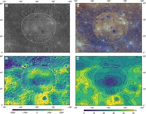 Context of the Caloris basin. (a) Mercury monochrome mosaic (Denevi ...