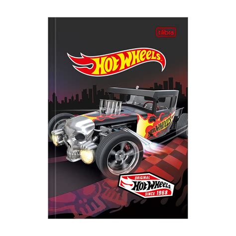 Caderno Brochura 80fls Hot Wheels Since 1968 Tilibra