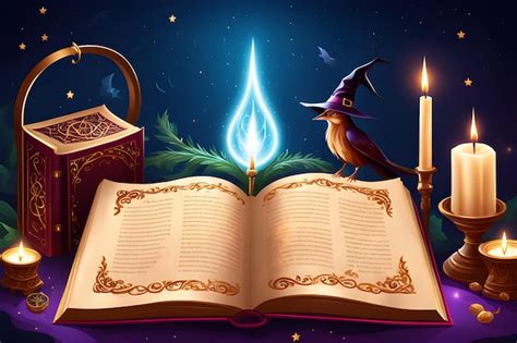 Premium Ai Image A Witchs Magical Book Of Spells And Incantations