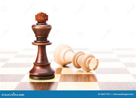 White King And Black Queen Chess Pieces Royalty Free Stock Photography