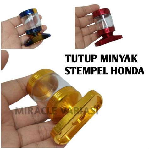 TUTUP MINYAK REM VARIASI TABUNG STEMPEL HONDA MODEL KACA TRANSPARAN