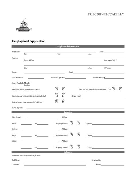 Fillable Online POPCORN PICCADILLY Fax Email Print PdfFiller