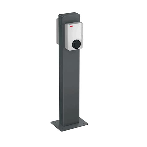 2x Abb Terra Ac 22 Kw Socket With Steel Pedestal For Public Charging