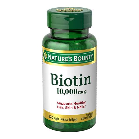 Natures Bounty Biotin Supports Healthy Hair Skin And Nails 10000