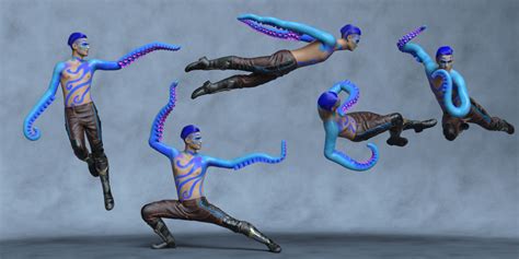 Tentacles Hierarchical Poses For Fpe Tentacle Arms For Genesis Males