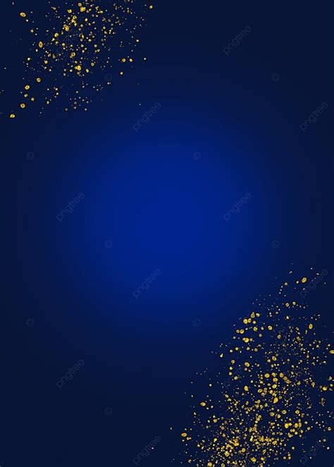 Blue And Gold Background With Lots Of Small Yellow Dots On The Bottom