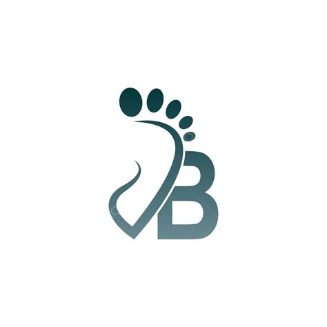 Design Of A Footprint Icon And Letter B Logo Combined Vector Business