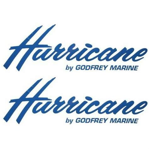 Hurricane By Godfrey Marine Boat Marine Decals Set Of 2 Oem New