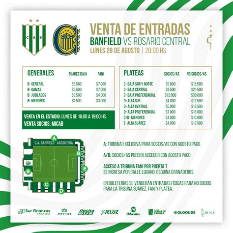 Venta De Entradas Para El Partido Ante Rosario Central Club Banfield