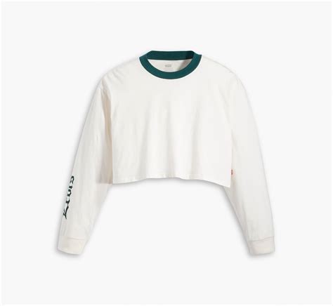 Graphic Long Sleeve Reese Cropped Tee White Levis® Us