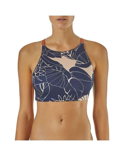 Patagonia Nanogrip Nireta Bikini Top In Blue Lyst