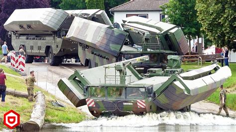 Kendaraan Perang Amfibi M3 Amphibious Rig Raksasa Turun Ke Sungai YouTube