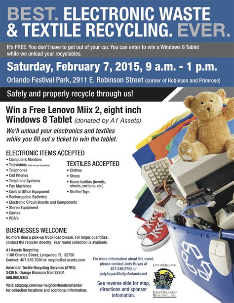 A1 Assets & City of Orlando Host Electronic Recycling Drive 2/7/2015