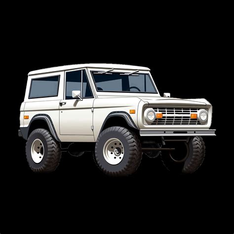 Vintage Ford Bronco PNG Transparent Vector File Instant Digital ...