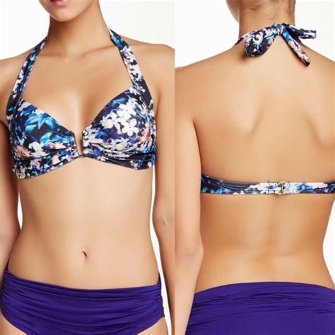 Badgley Mischka Swim Badgley Mischka Floriana Bikini Top Halter