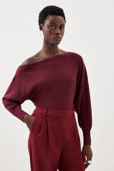 Off Shoulder Jumpers Bardot Jumpers Karen Millen Uk