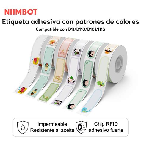 NIIMBOT D11 D110 D101 Etiqueta Adhesiva Con Patrones Lindos Etiqueta