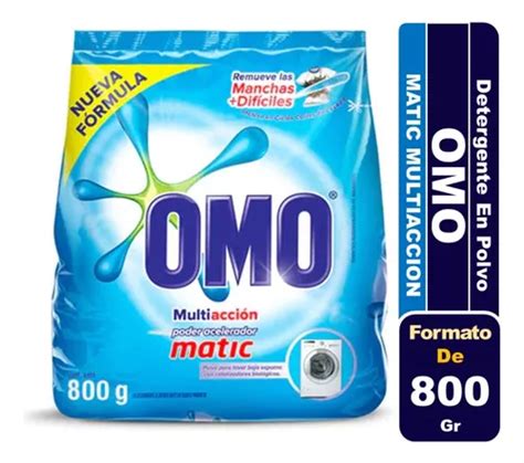 Detergente En Polvo Omo Matic 800 Gr Cuotas sin interés