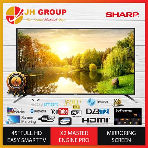 Sharp 45 Inch Smart Tv Full Hd 2tc45ae1x Dvb T2 Dttv Idtv Mytv