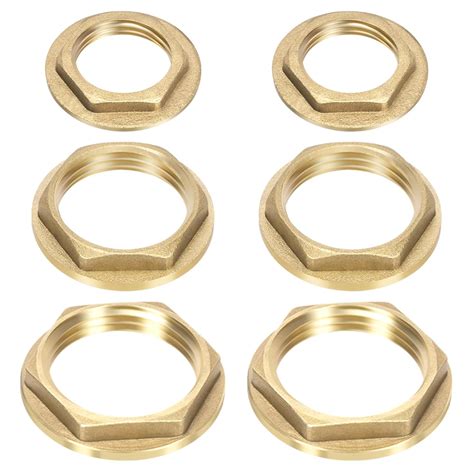 Swpeet Pcs Sizes G G G Hex Brass Female Lock Nut With Flange