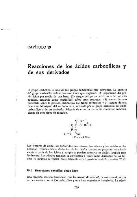 PDF Cap 19 Reacciones de los ácidos carboxílicos y sus derivados