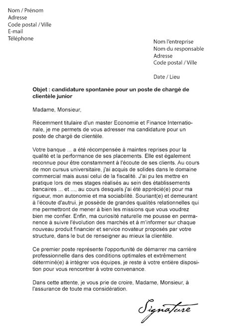 Lettre De Motivation Charg De Client Le D Butant Mod Le De Lettre