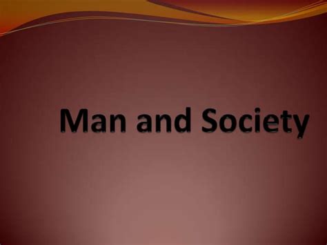 Man Vs Society