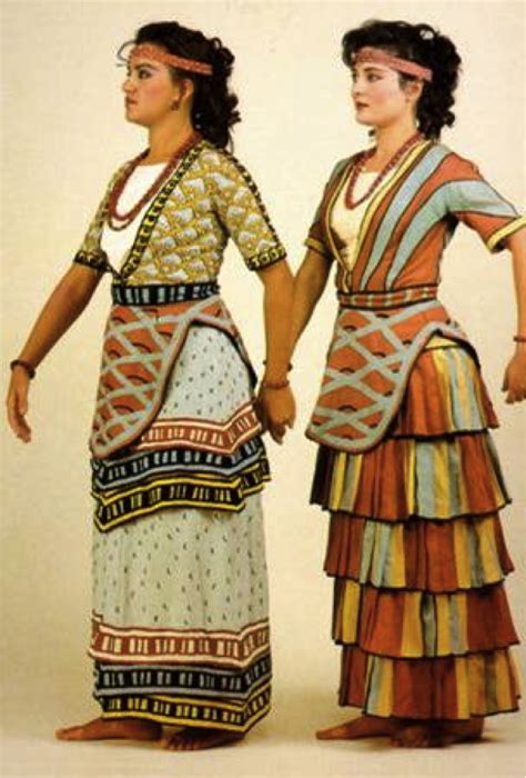 Two Of The Three Types Of Minoan Ruffle Dresses With Higher