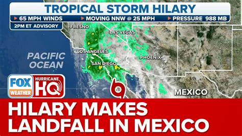 Tropical Storm Hilary Makes Landfall In Mexico As Storm Closes In On