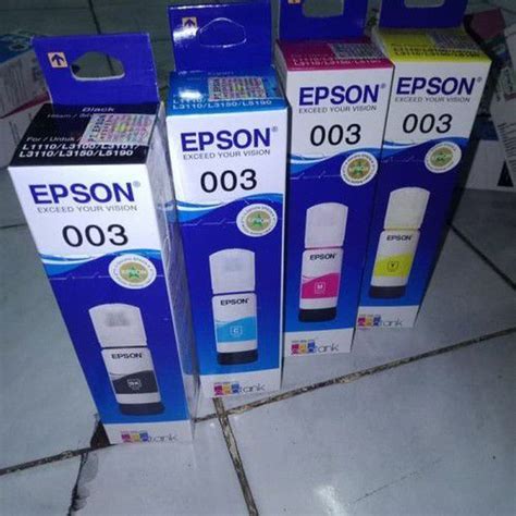 Tinta Printer 3 Epson Original Warna All