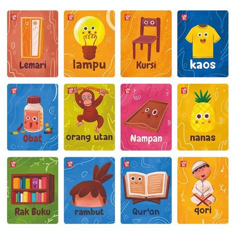 Jual Flashcard Premium Mainan Edukasi Anak Seri Hewan Buah Sayur