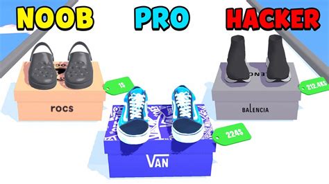 Noob Vs Pro Vs Hacker Shoes Evolution 3d Youtube