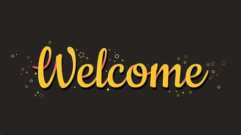 Premium Vector Welcome Word Hand Lettering Design