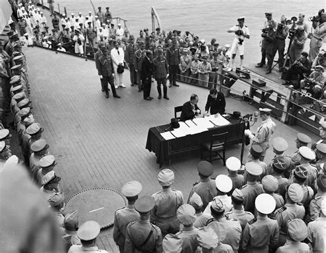 Japan Signs Surrender Terms Ending Wwii Upi Archives