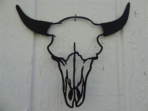 Cow Skull Metal Wall Art Country Rustic Home by sayitallonthewall