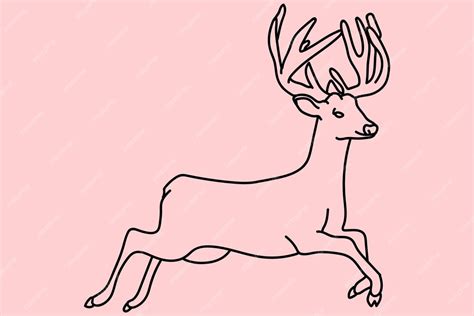 Premium Vector Sketch Deer Line Art