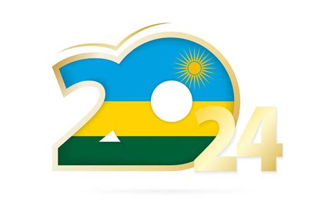 Year 2024 with Rwanda Flag pattern. 26542421 Vector Art at Vecteezy