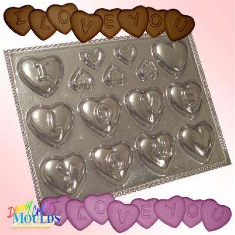 Mothers Day Hearts Plaster Mould Mold I Love You 15 Moulds Molds On 1