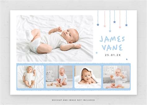 Premium Psd Baby Kids Photo Card Flyer Template In Psd