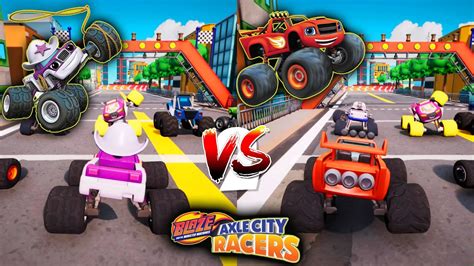 Blaze And The Monster Machines Axle City Racers Dad Sam Back To Play