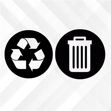 Trash And Recycle SVG Trash SVG Recycle Svg Trash Cut File Etsy Canada